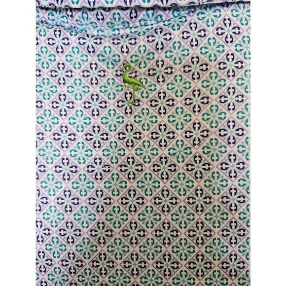 Tailor Byrd turquoise and purple polo, SPF 30 moisture wicking.  Size XL. - Picture 3 of 4